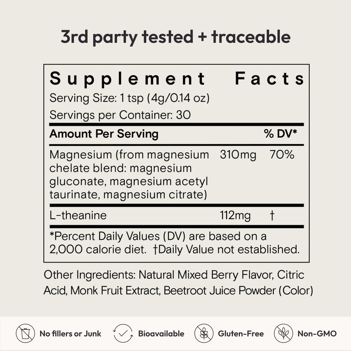 Moon Juice Magnesi-Om Magnesium Powder Berry - 30 Servings - image 2