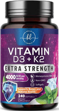 Hello Lovely! Vitamin D with K2 (MK-7) - Vitamin D3 4000IU (125mcg)