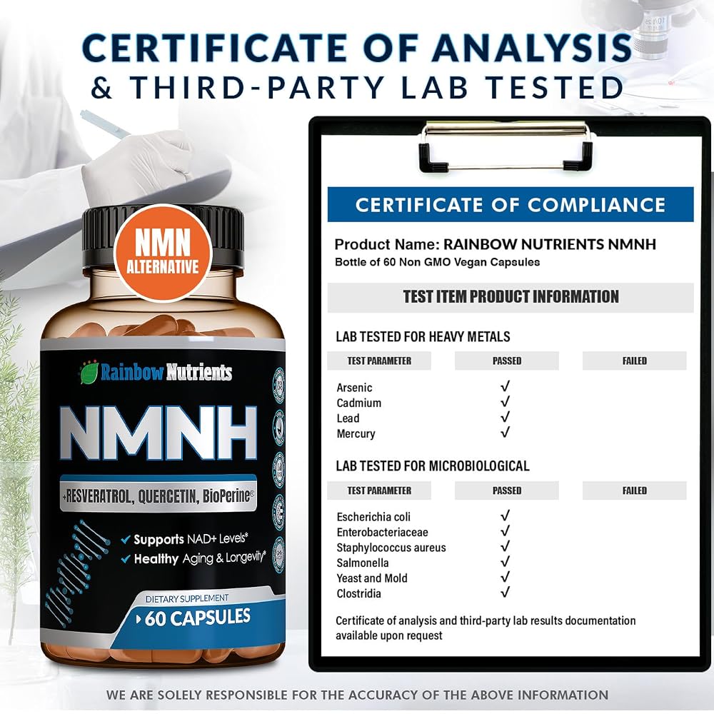 Rainbow Nutrients NMNH NAD Booster Capsules - 60 Capsules - image 6