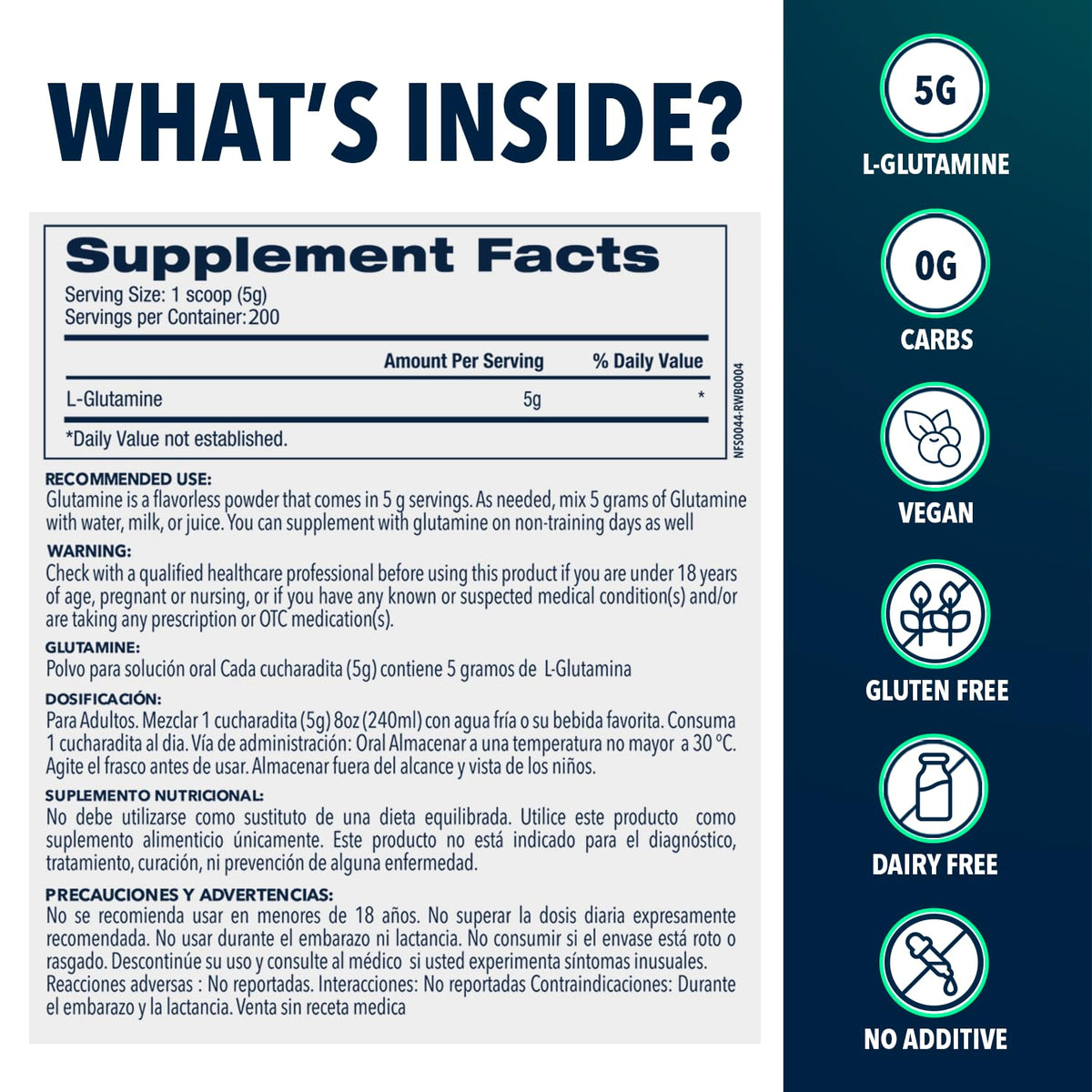 NF Sports Pure Glutamine Powder for Muscle Recovery - 300g - image 5