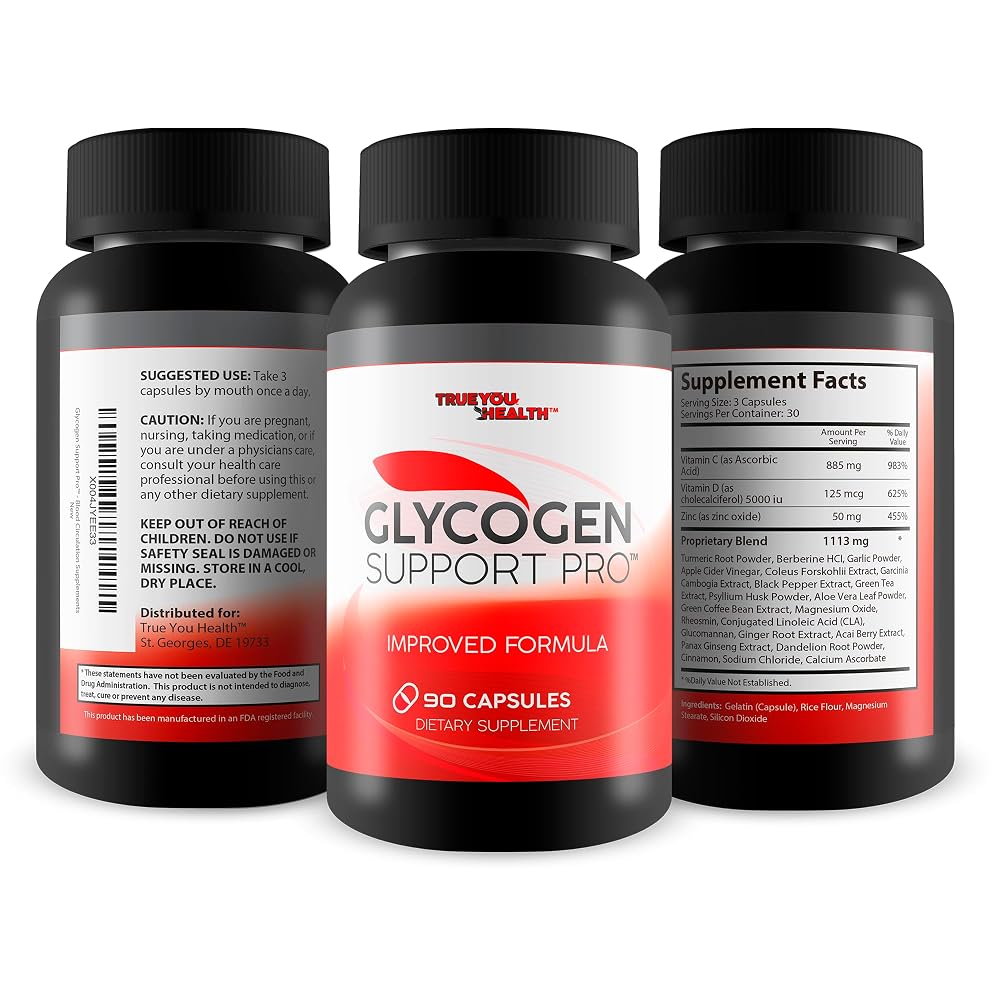 True You Health Glycogen Support Pro Blood Circulation - 90 Capsules - image 4
