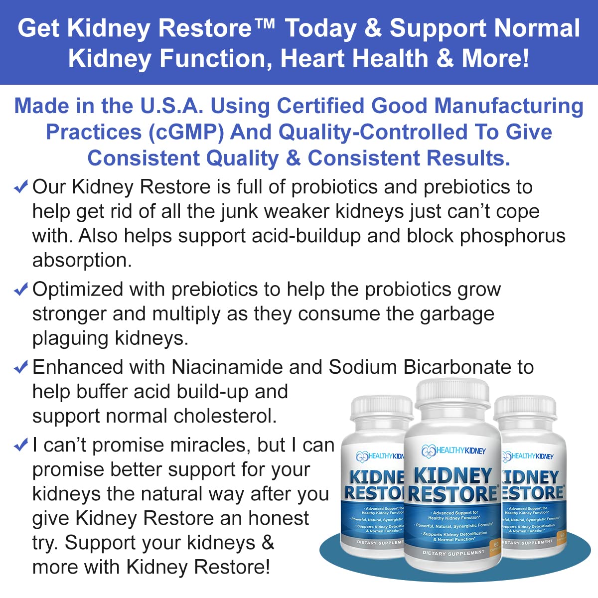Kidney Restore Kidney-D 2-Pack Capsules for Kidney Support - image 4