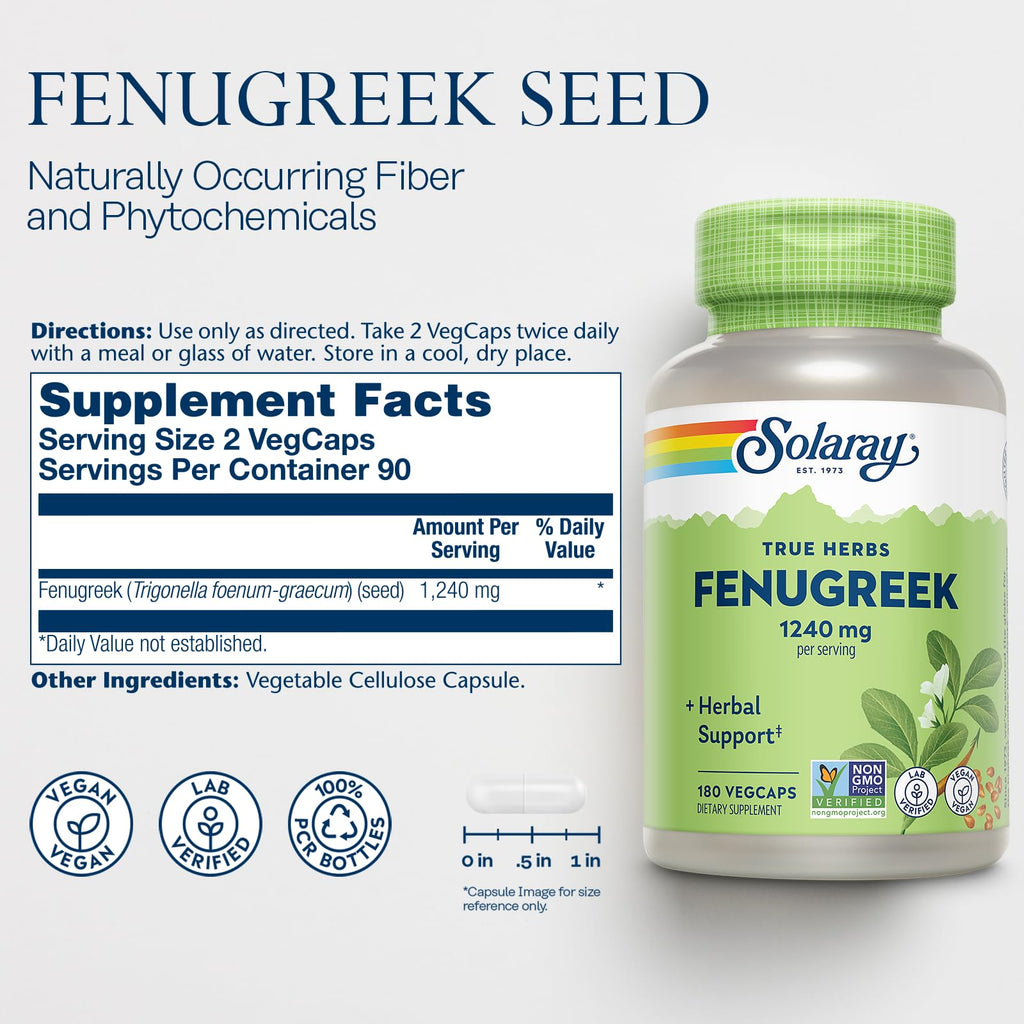 SOLARAY Fenugreek Seed 1240 mg