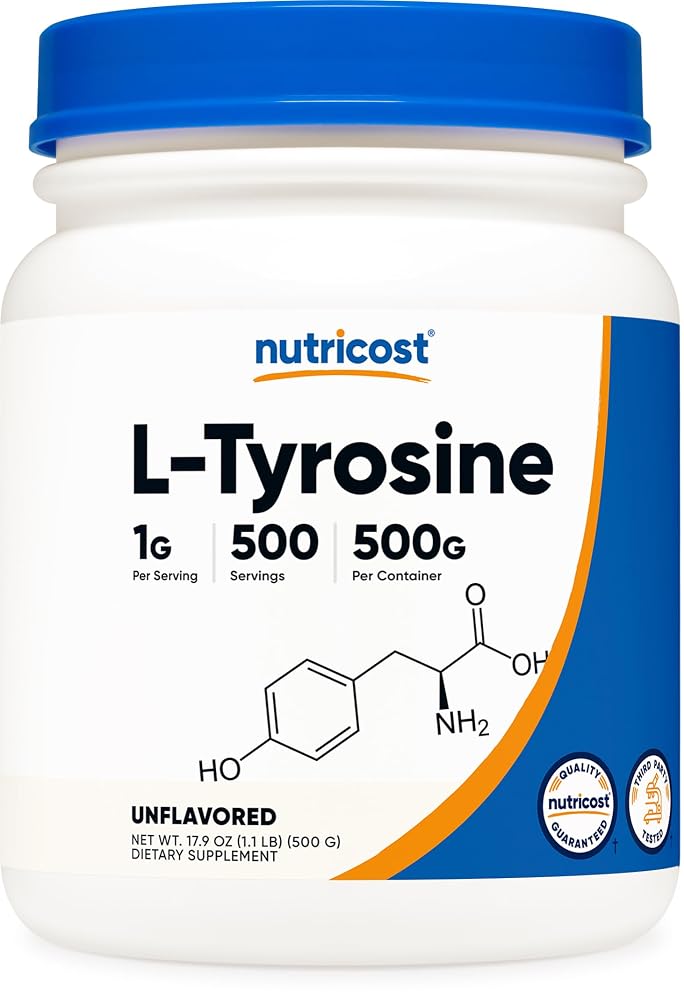 Nutricost L-Tyrosine Powder - Pure L-Tyrosine Powder - 3G Per Serving