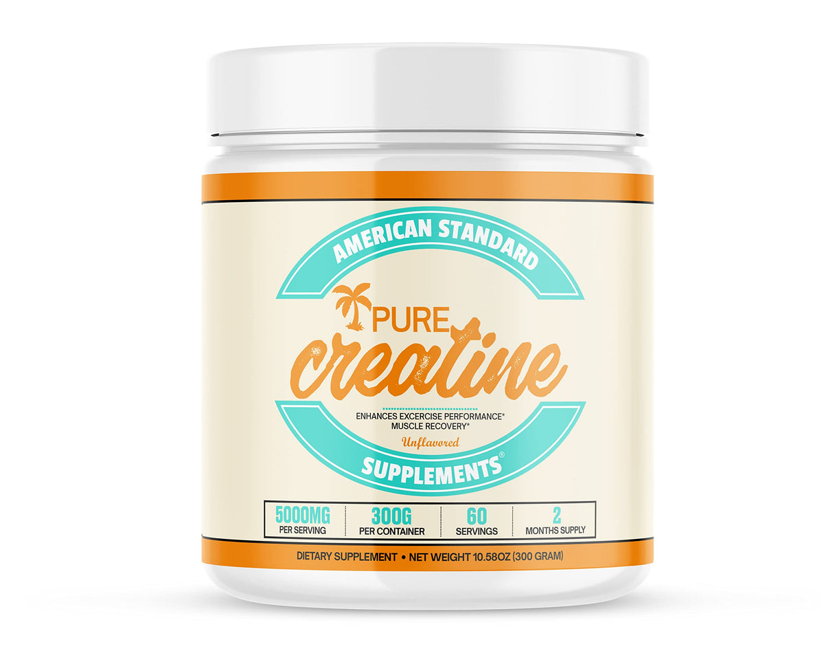 American Standard Supplements Pure Creatine Monohydrate Micronized Powder - 300g