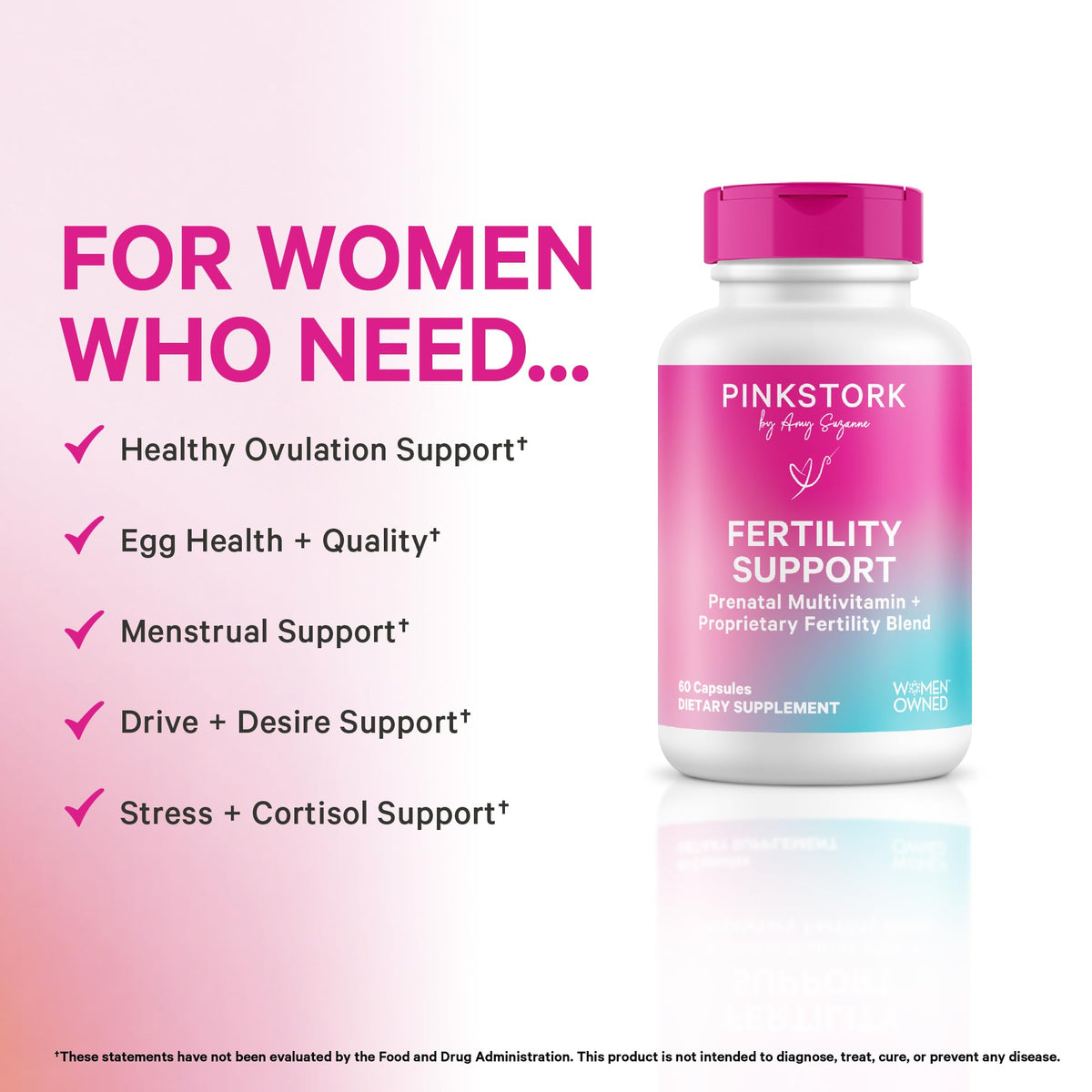 Pink Stork Fertility Support for Women - 60 Capsules - image 4