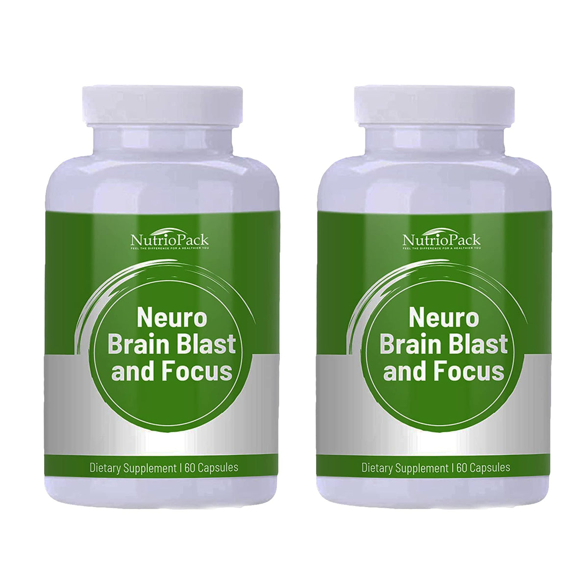 NutrioPack Neuro Plus Brain Supplement for Memory & Focus - 120 Capsules