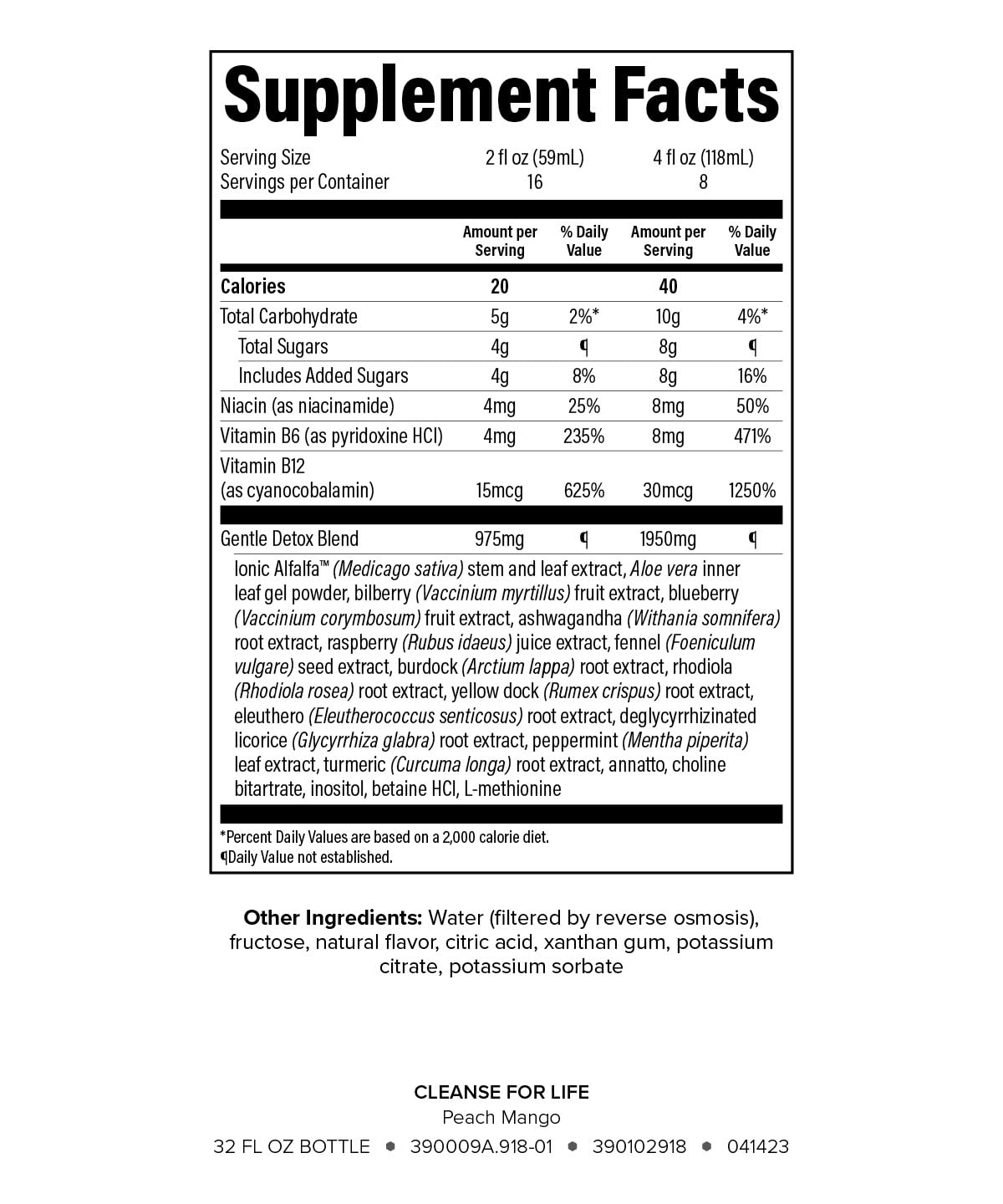 Isagenix Cleanse for Life, Antioxidant Detox Drink, Peach Mango, 32 oz - image 2