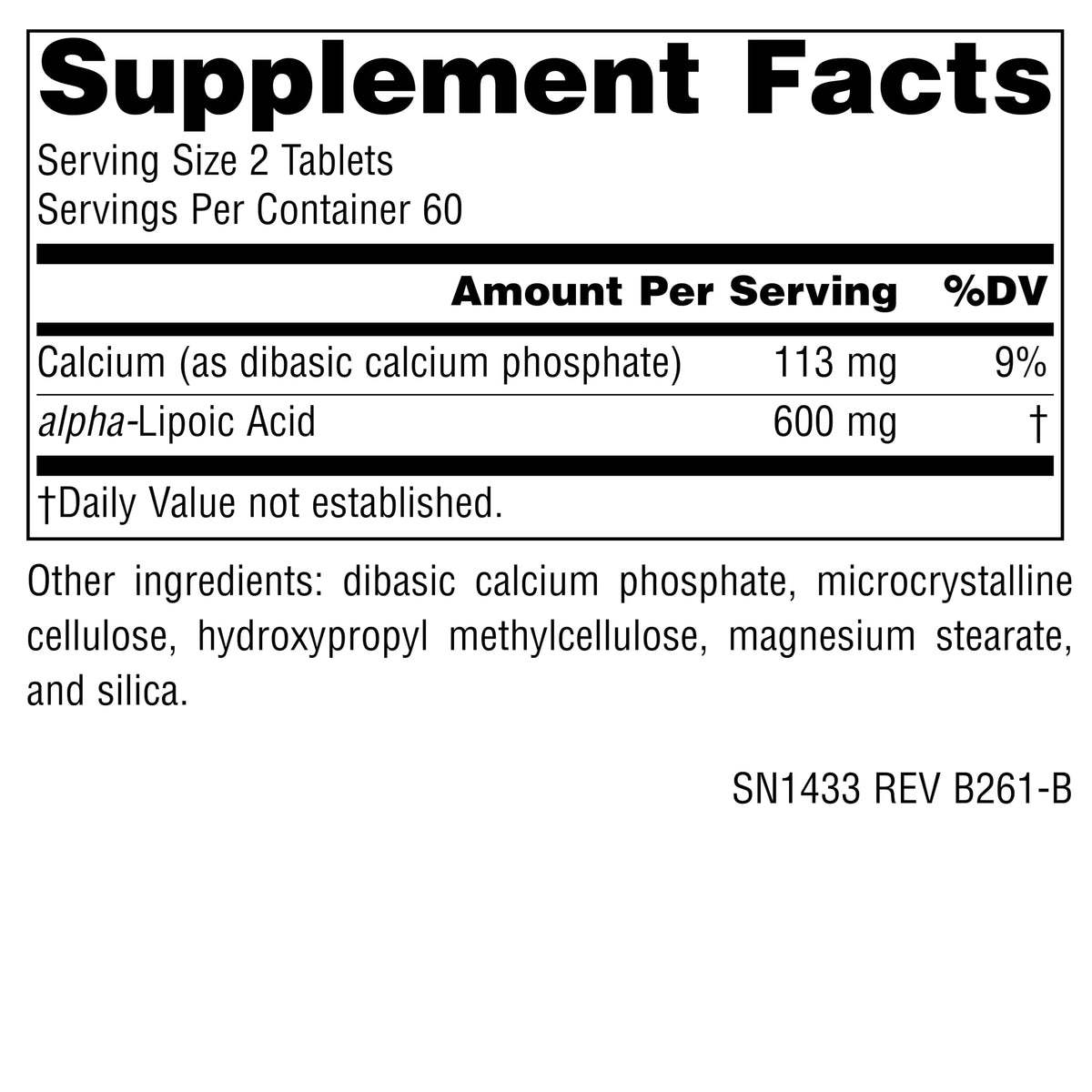Source Naturals Alpha Lipoic Acid 300 mg - 120 Tablets - image 2