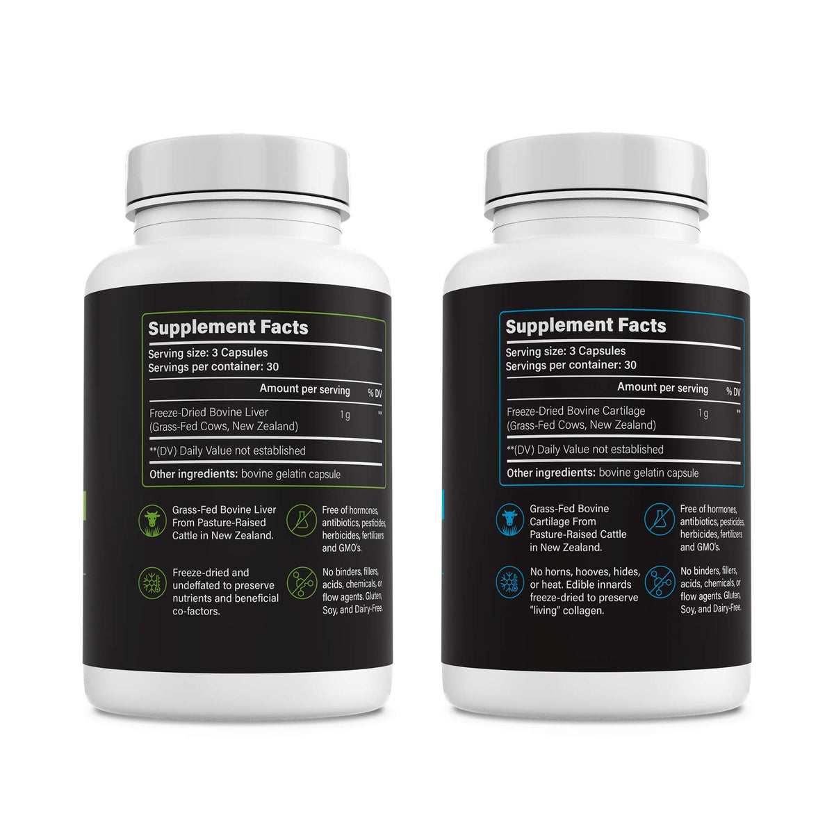 PRIMALRX Beef Liver & Beef Cartilage Supplement Bundle - 180 Capsules - image 3