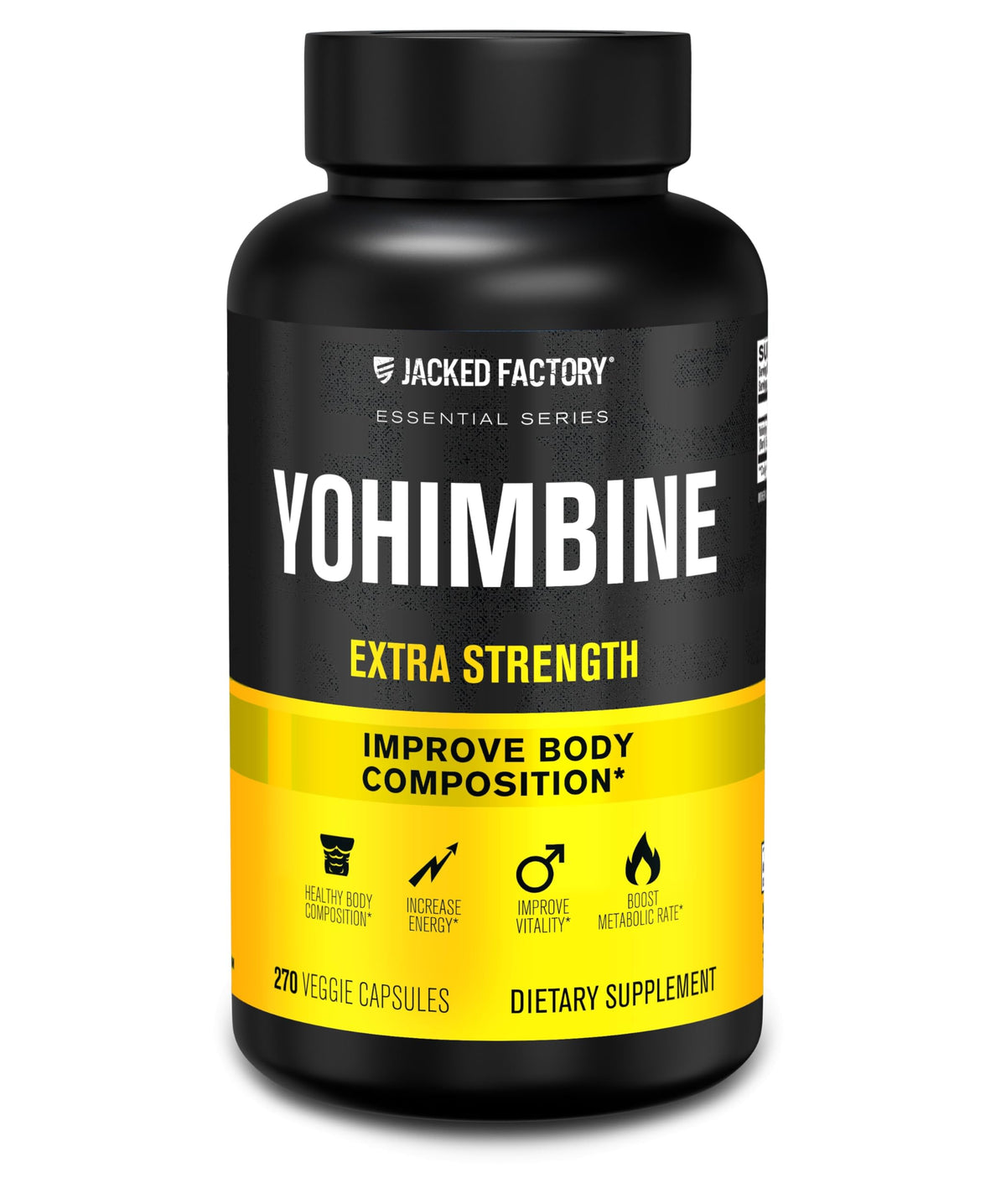 Jacked Factory Yohimbine Extra Strength Supplement - 270 Capsules