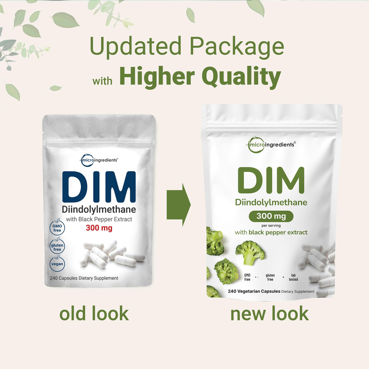 Micro Ingredients DIM 300mg Estrogen Metabolism - 240 Veggie Capsules - image 3