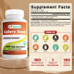 Best Naturals Celery Seed 600 mg - 360 Tablets - image 2