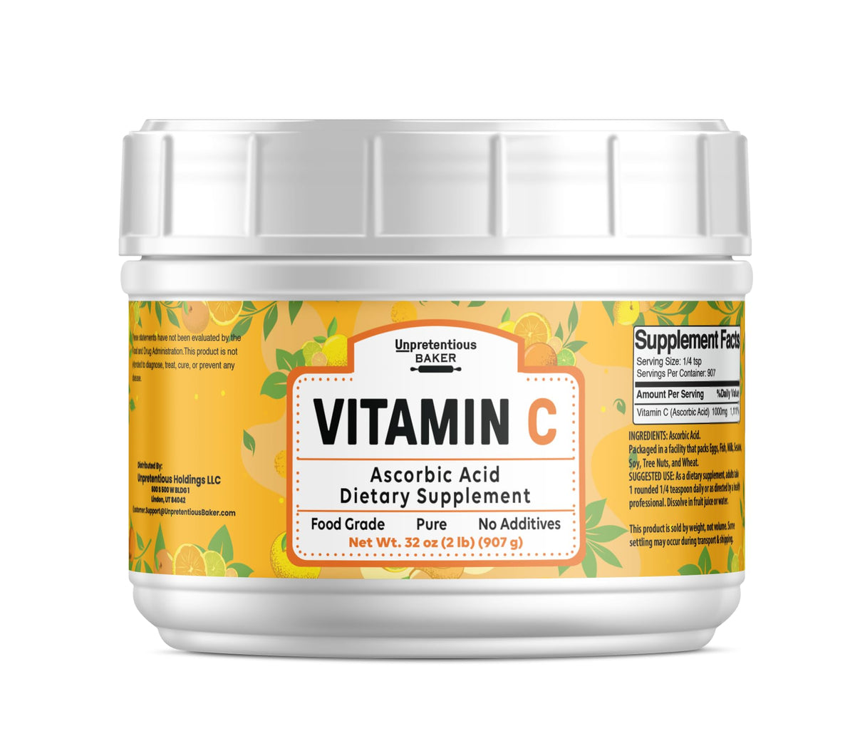 Unpretentious Vitamin C Powder - 32 Ounce