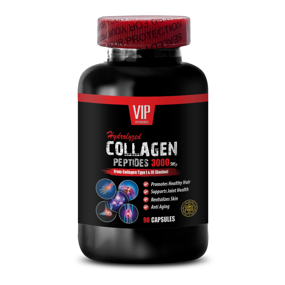 VIP Vitamins Collagen Complex 3000mg Joint Support - 180 Capsules - image 2