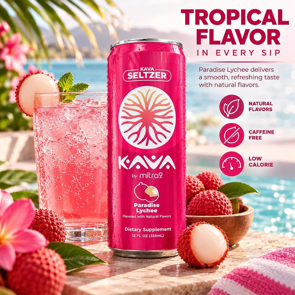 Mitra9 MITRA-9 Botanical Beverages - Paradise Lychee Sparkling Kava