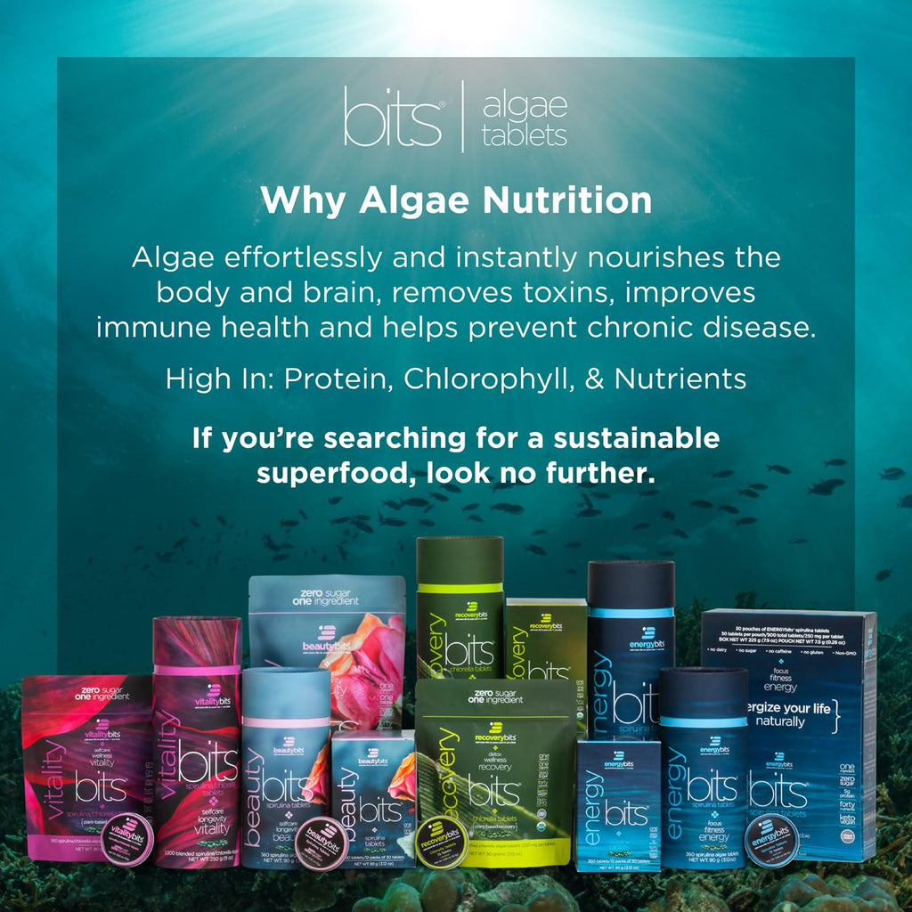 ENERGYBITS RECOVERYbits Organic Chlorella Tablets - 1000 Tablets - image 9