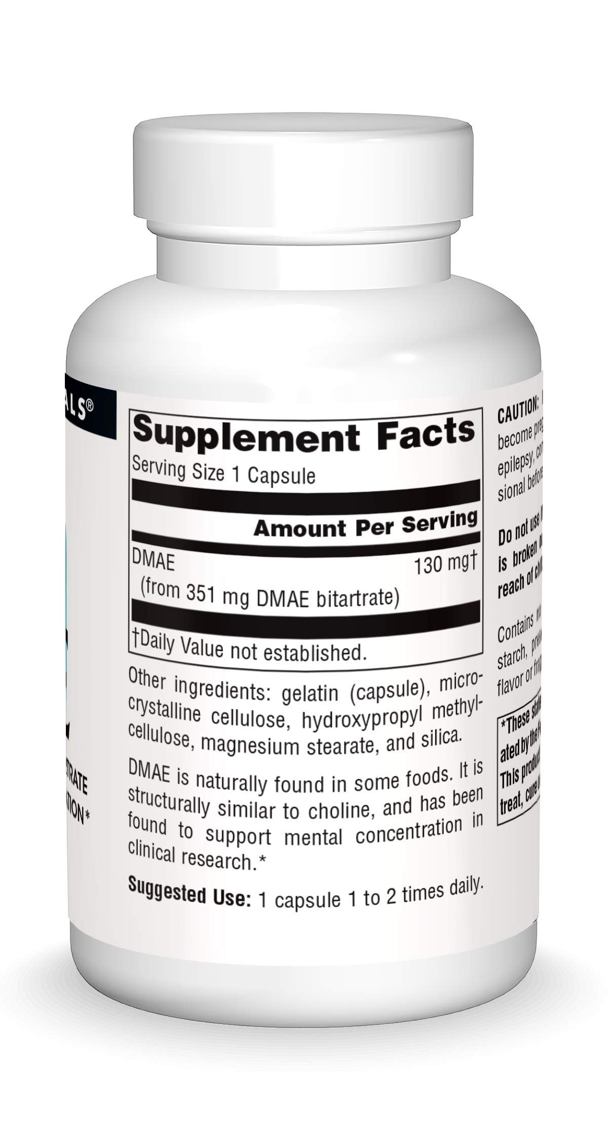 Source Naturals DMAE 351 mg - 100 Capsules - image 2