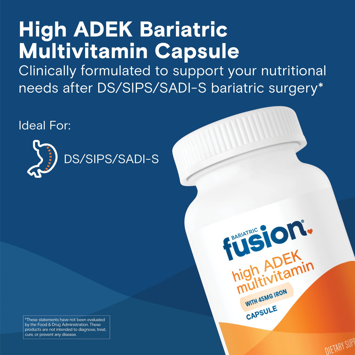 Bariatric Fusion High ADEK Multivitamin with Iron - 90 Capsules - image 2
