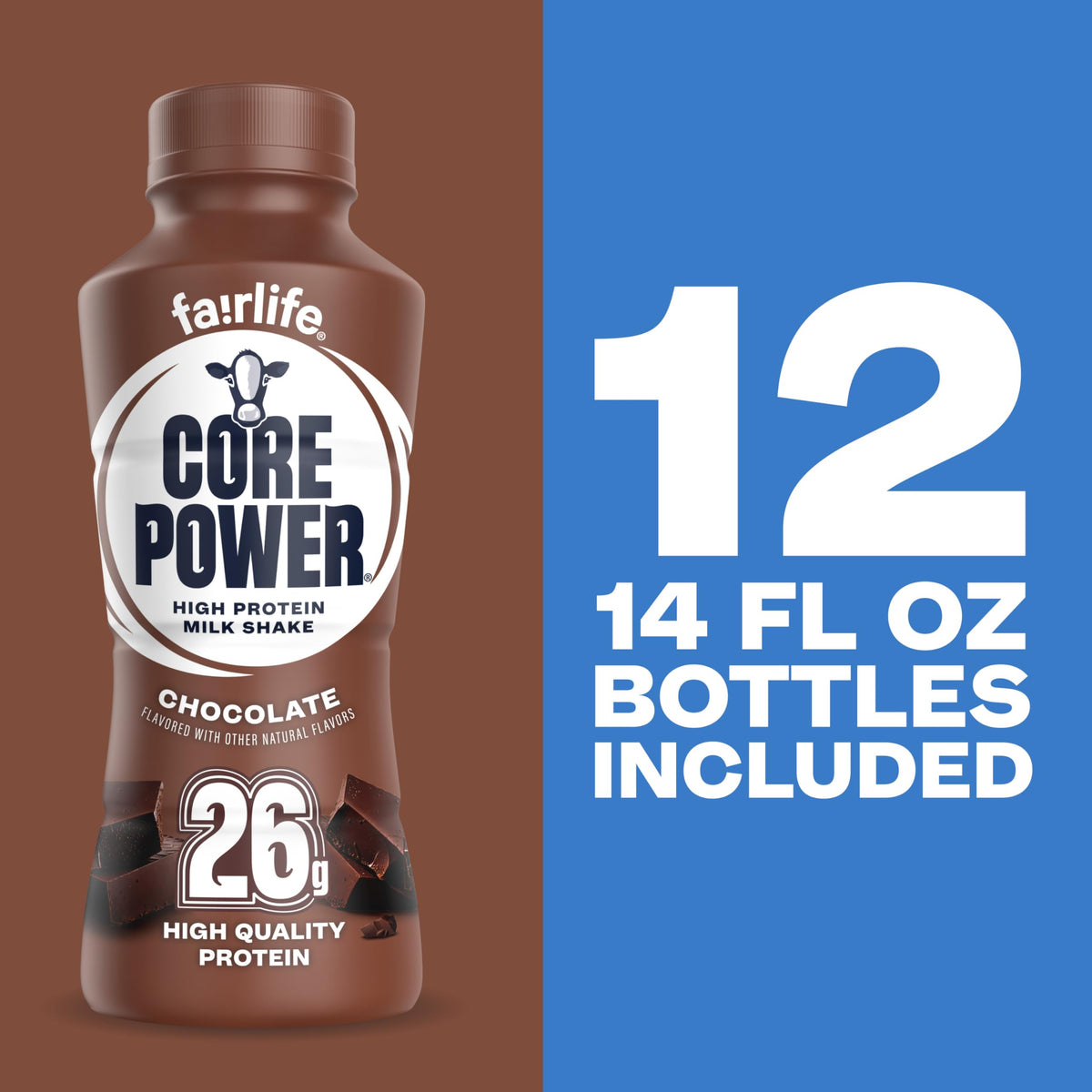 Core Power Fairlife 26g Protein Milk Shake Chocolate - 12 Pack - image 5