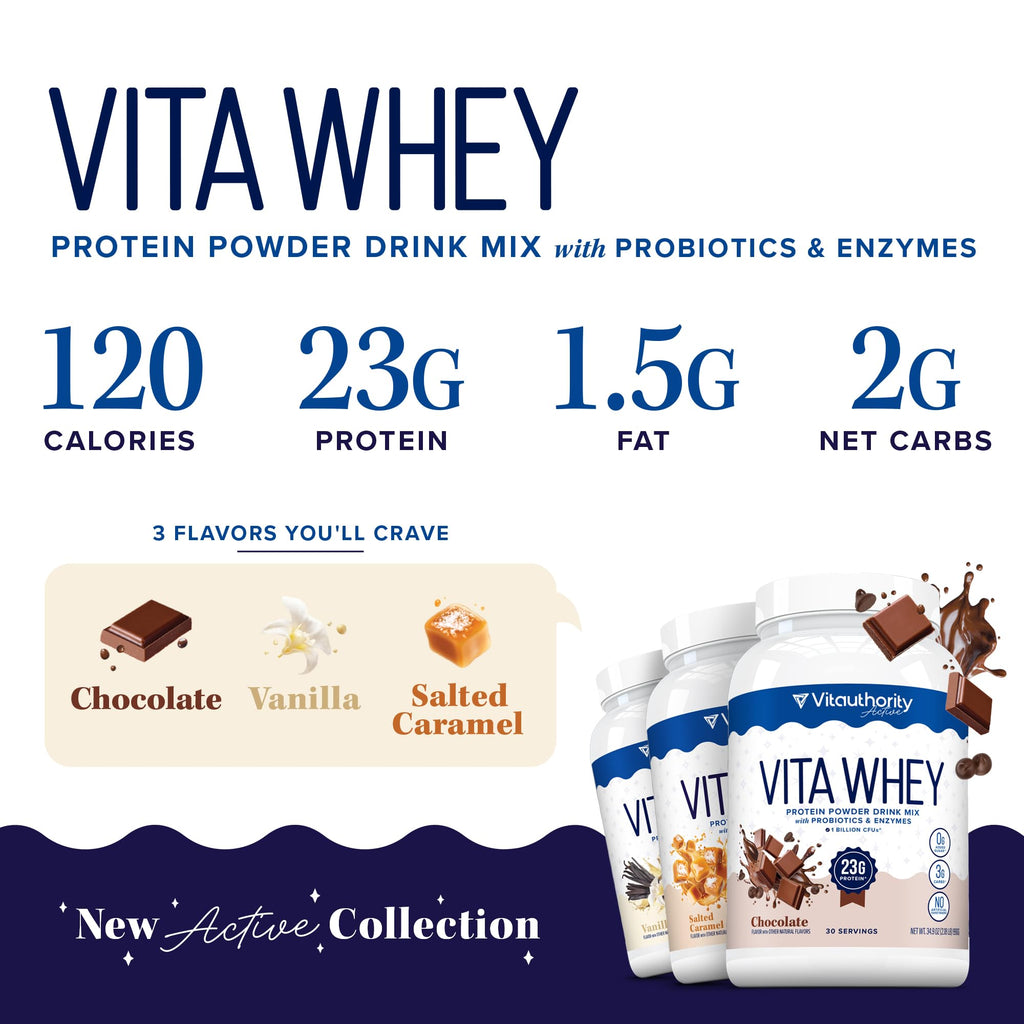 Vitauthority Whey Protein Powder for Women Salted Caramel - 30 Servings - image 4