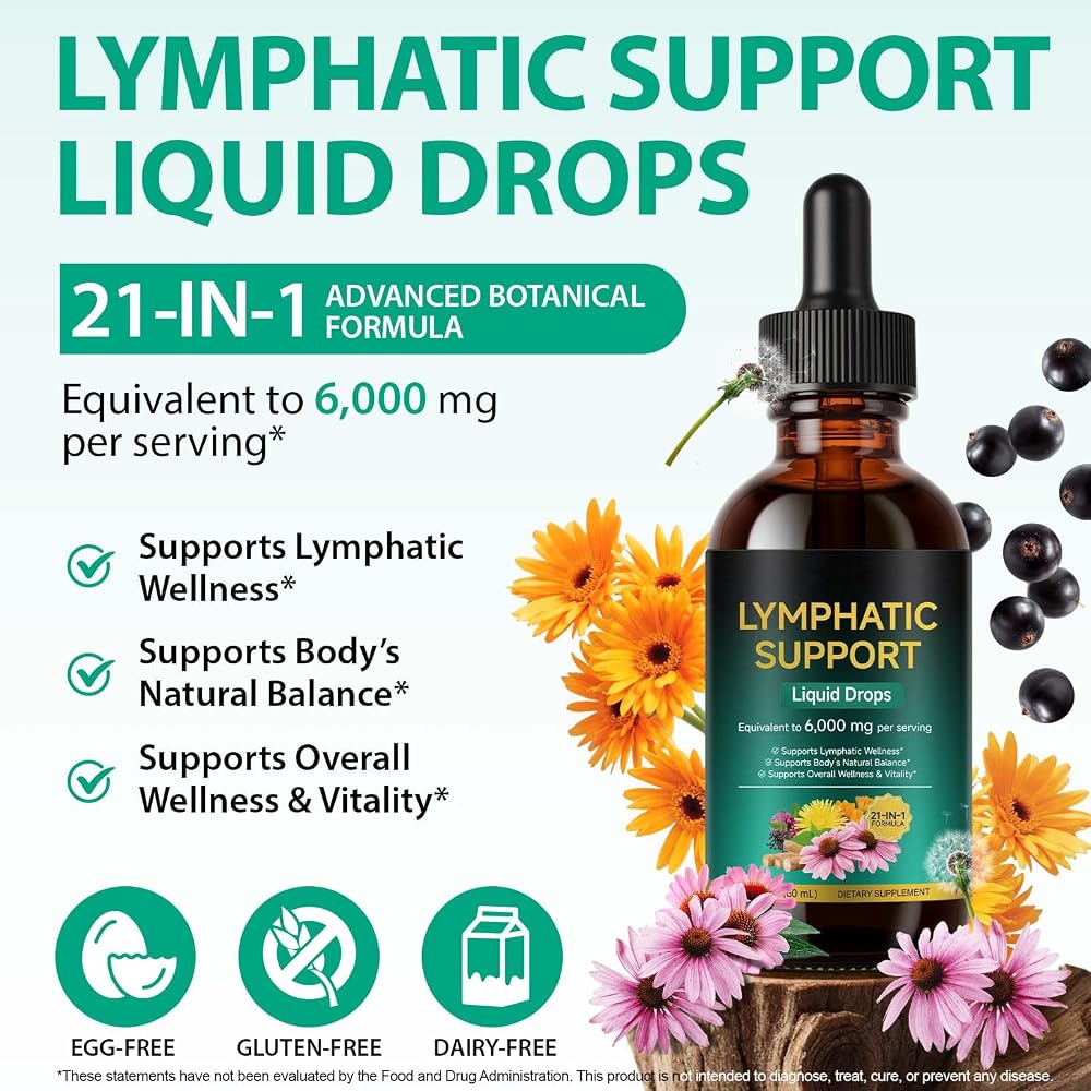 Tooffi Lymphatic Drainage Drops 21-in-1 Immune Support - 2 fl oz - image 2
