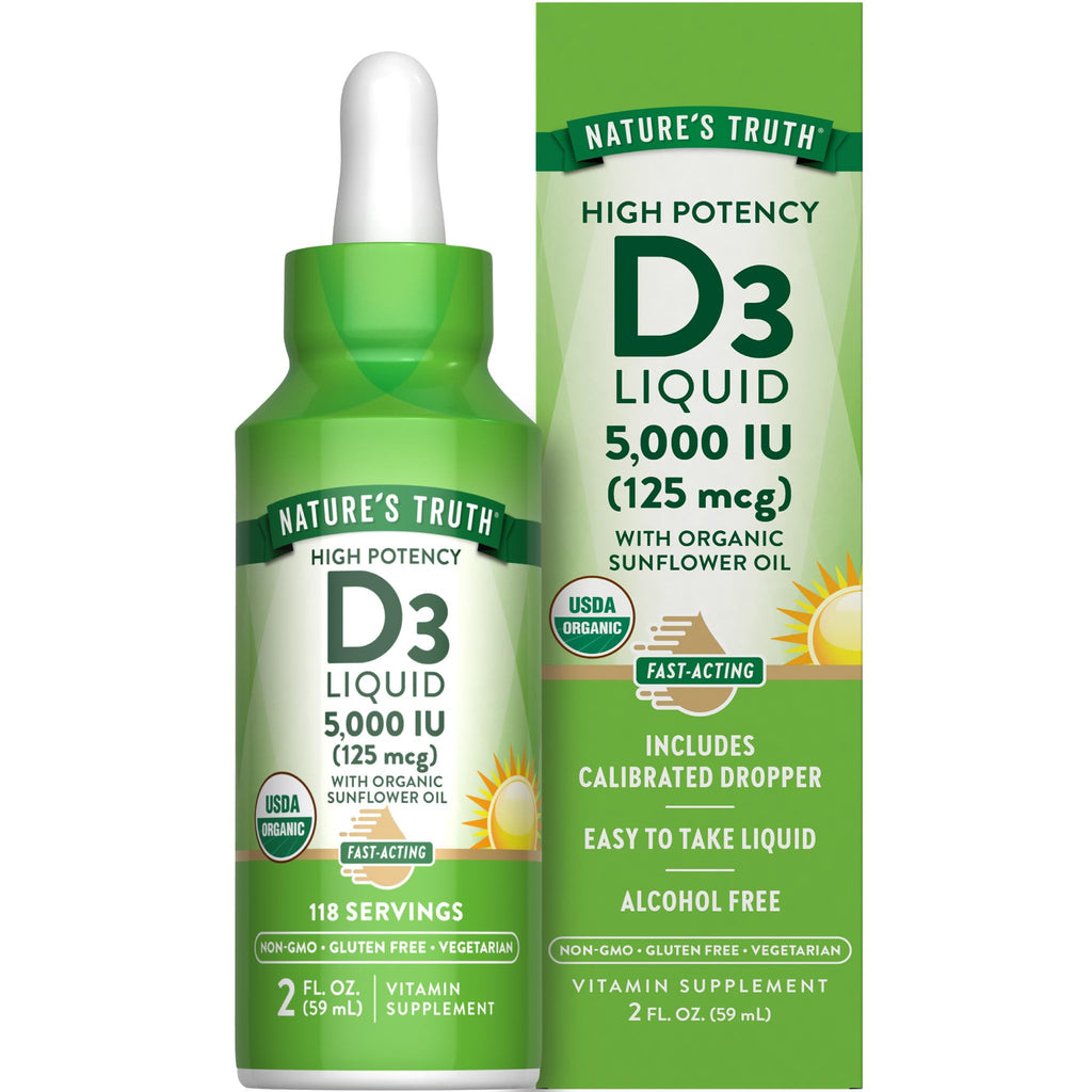 Nature's Truth Vitamin D3 Liquid 5000 IU - 2 fl oz