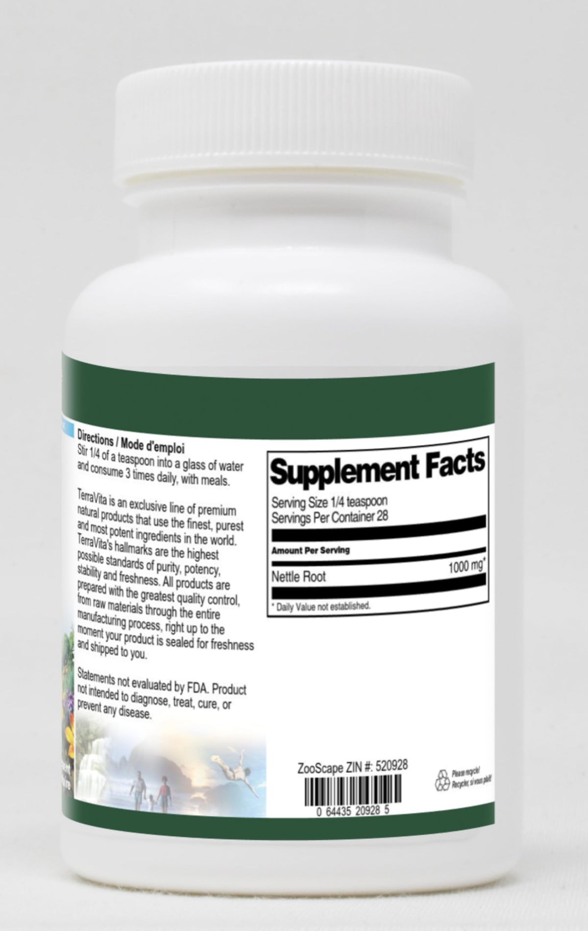 Terravita Nettle Root Powder (1 oz, ZIN: 520928)