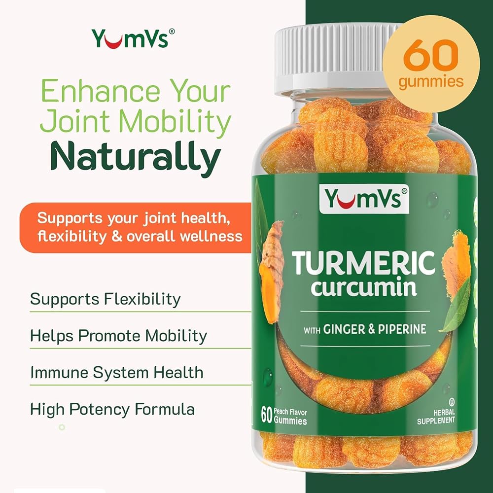 YUM-V'S YumV's Turmeric Gummies with Ginger and Piperine - Peach