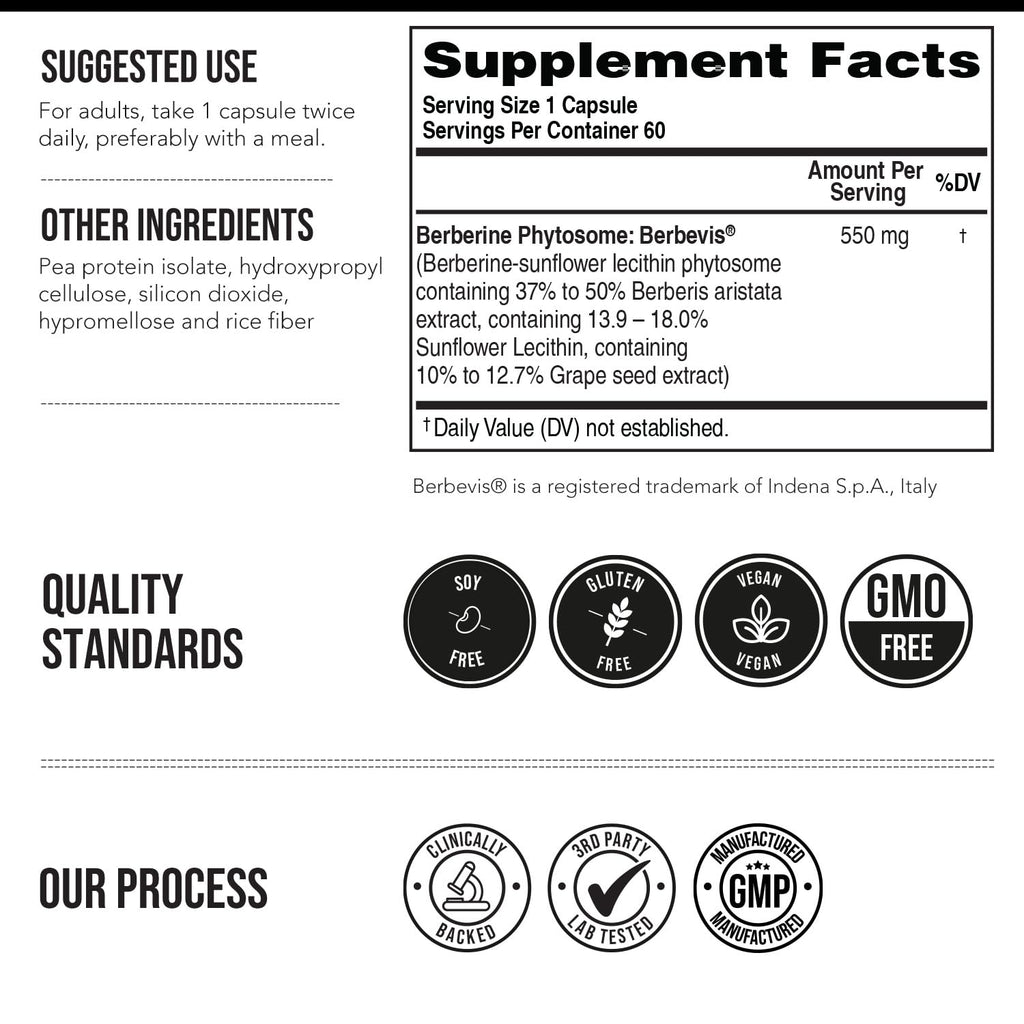 Triquetra Health SoActive Berberine 550mg Capsules - 60 Count - image 7