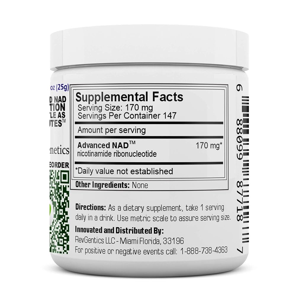 REVGENETICS Advanced NAD Powder - 147 Servings - image 4