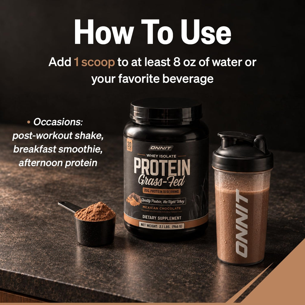ONNIT Grass Fed Whey Isolate Protein Powder