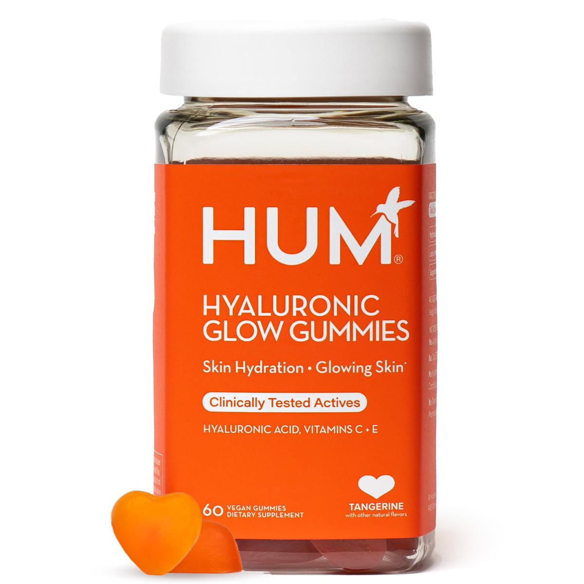 HUM Hyaluronic Glow Gummies with Vitamin C - 60 Count
