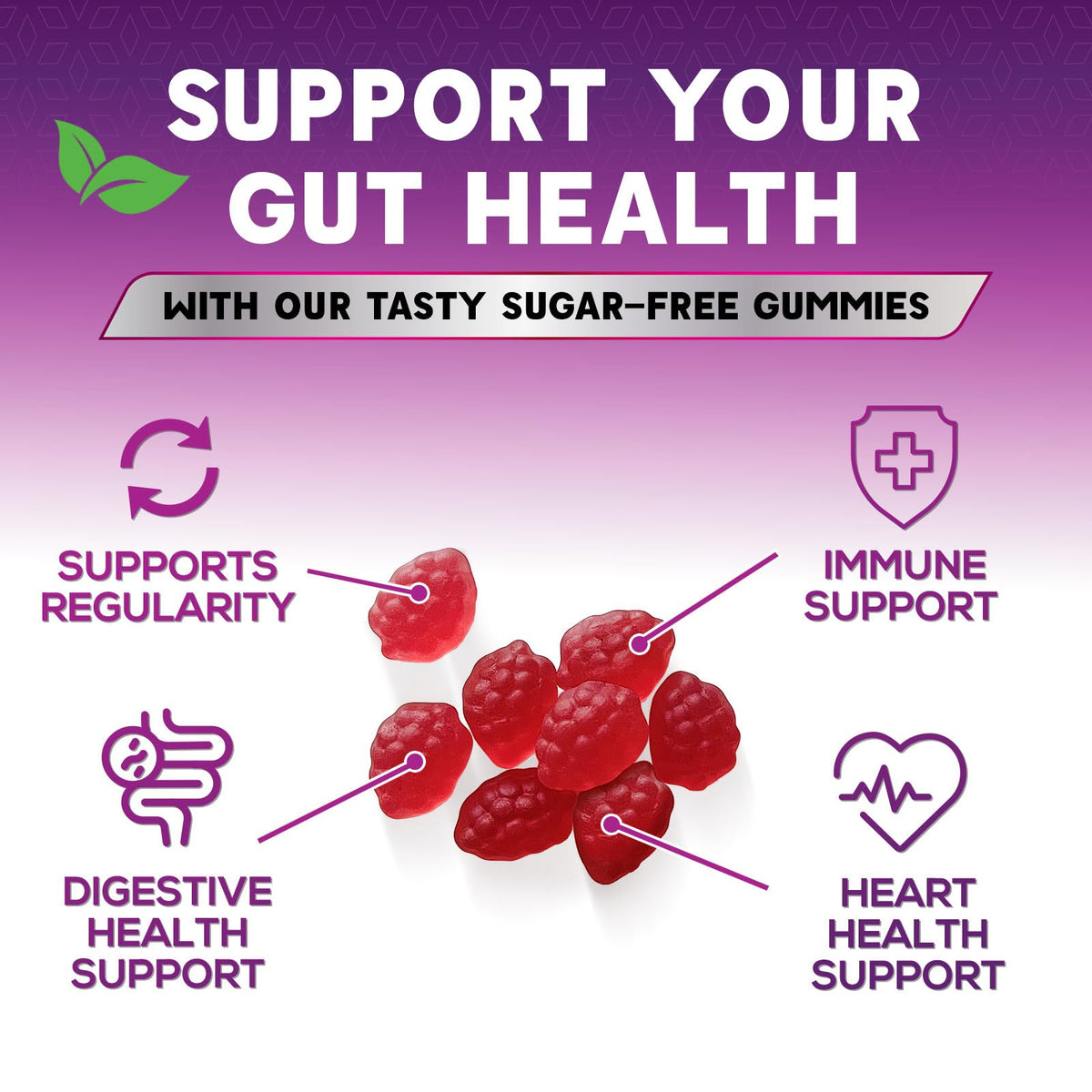 Nature's Choice Fiber Gummies For Adults 4g - Sugar Free Prebiotic