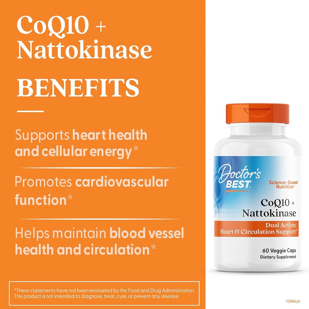 Doctor's Best CoQ10 100 mg + Nattokinase Circulation Support - image 2