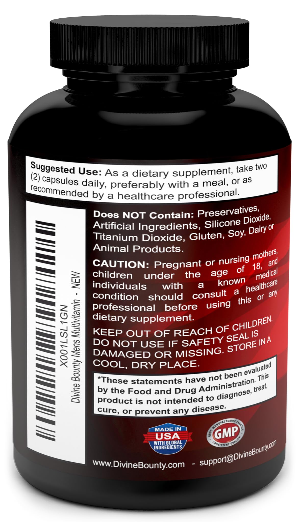 Divine Bounty Men's Multivitamin - 90 Capsules - image 3
