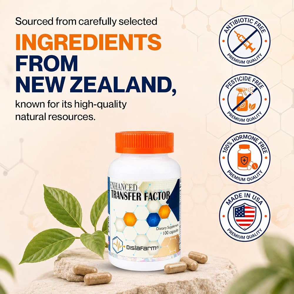 Dislafarm Transfer Factor Enhanced Immune Support - 100 Capsules - image 4