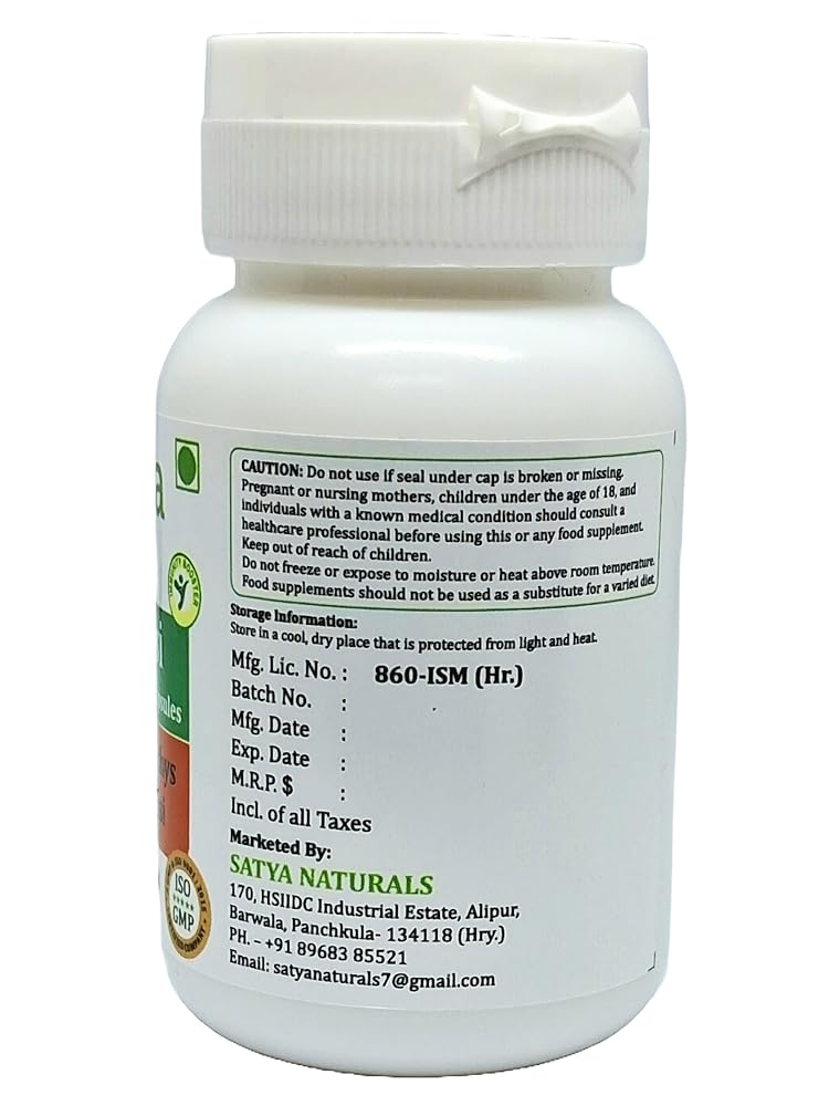 Satya Naturals Jatamansi Forte Capsules 500 mg. 60 Veg. Capsule