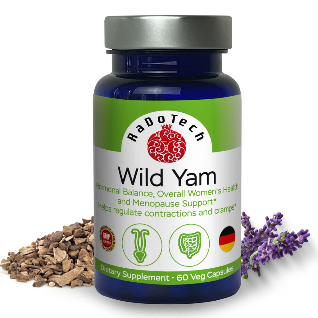 RaDoTech Wild Yam Root Menopause Support - 60 Vegetarian Capsules