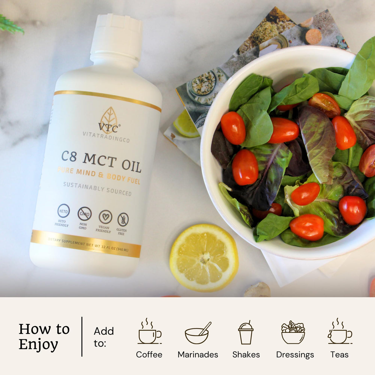 VTC VitaTradingCo C8 MCT Oil 100% Pure