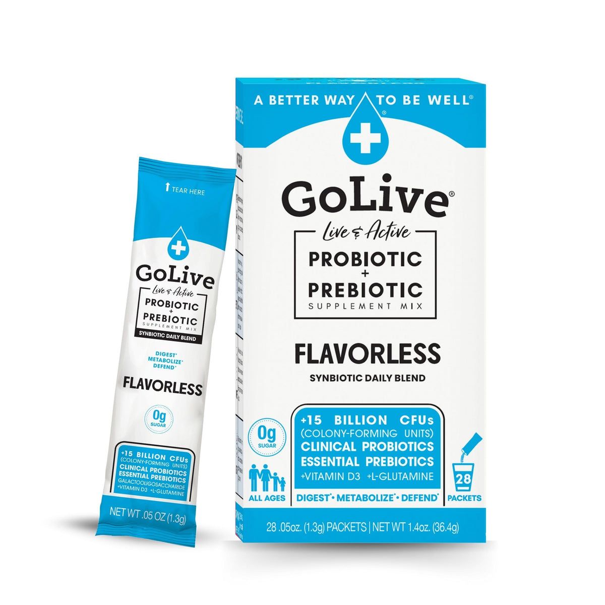 GoLive Prebiotic & Probiotic Powder - Daily Synbiotic
