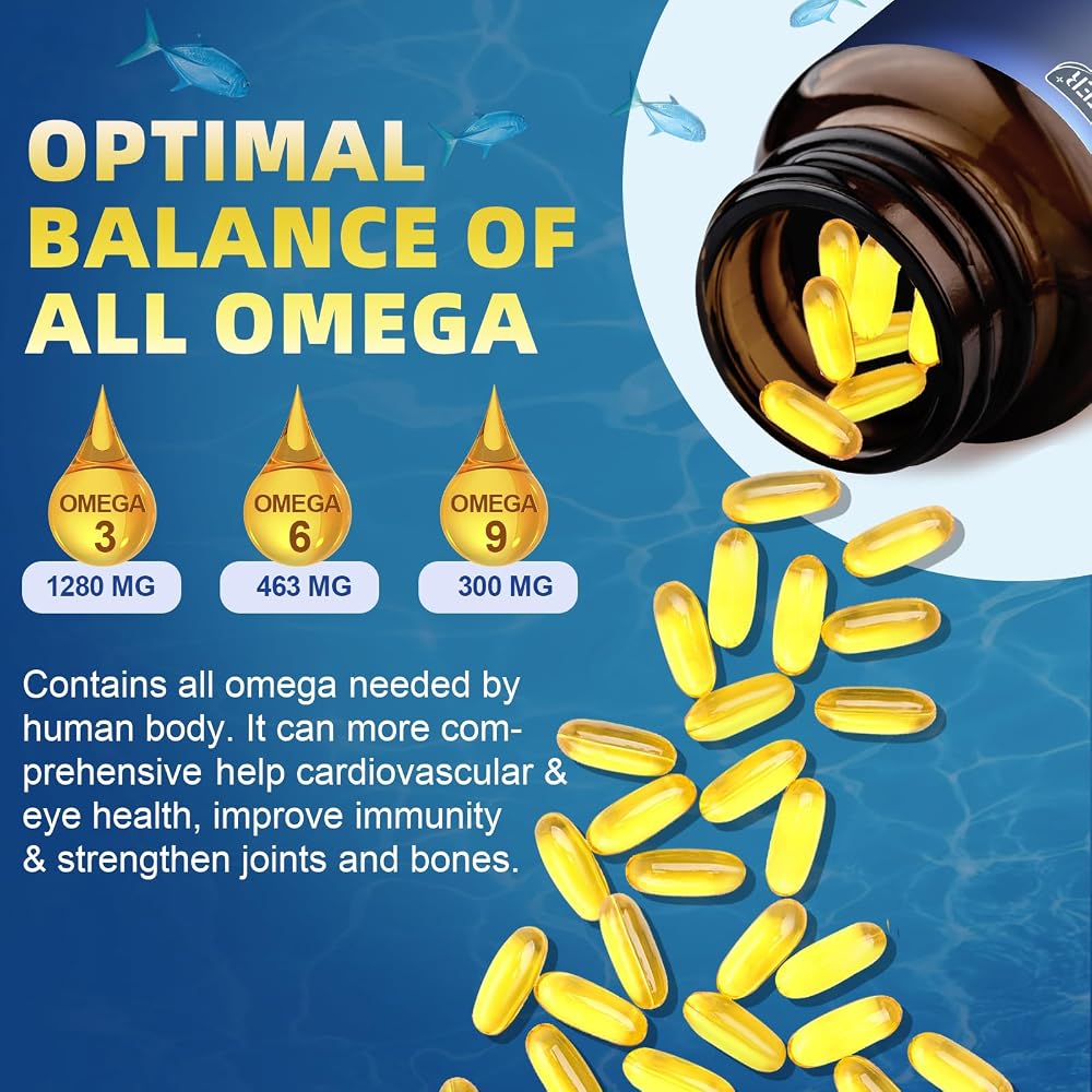 DRFOSTER Triple Omega 3-6-9 Fish Oil 2000mg with Vitamin E - 120 Softgels - image 4