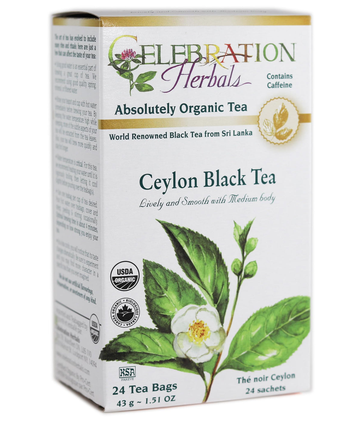 Celebration Herbals Ceylon Black Tea Organic - 24 Teabags