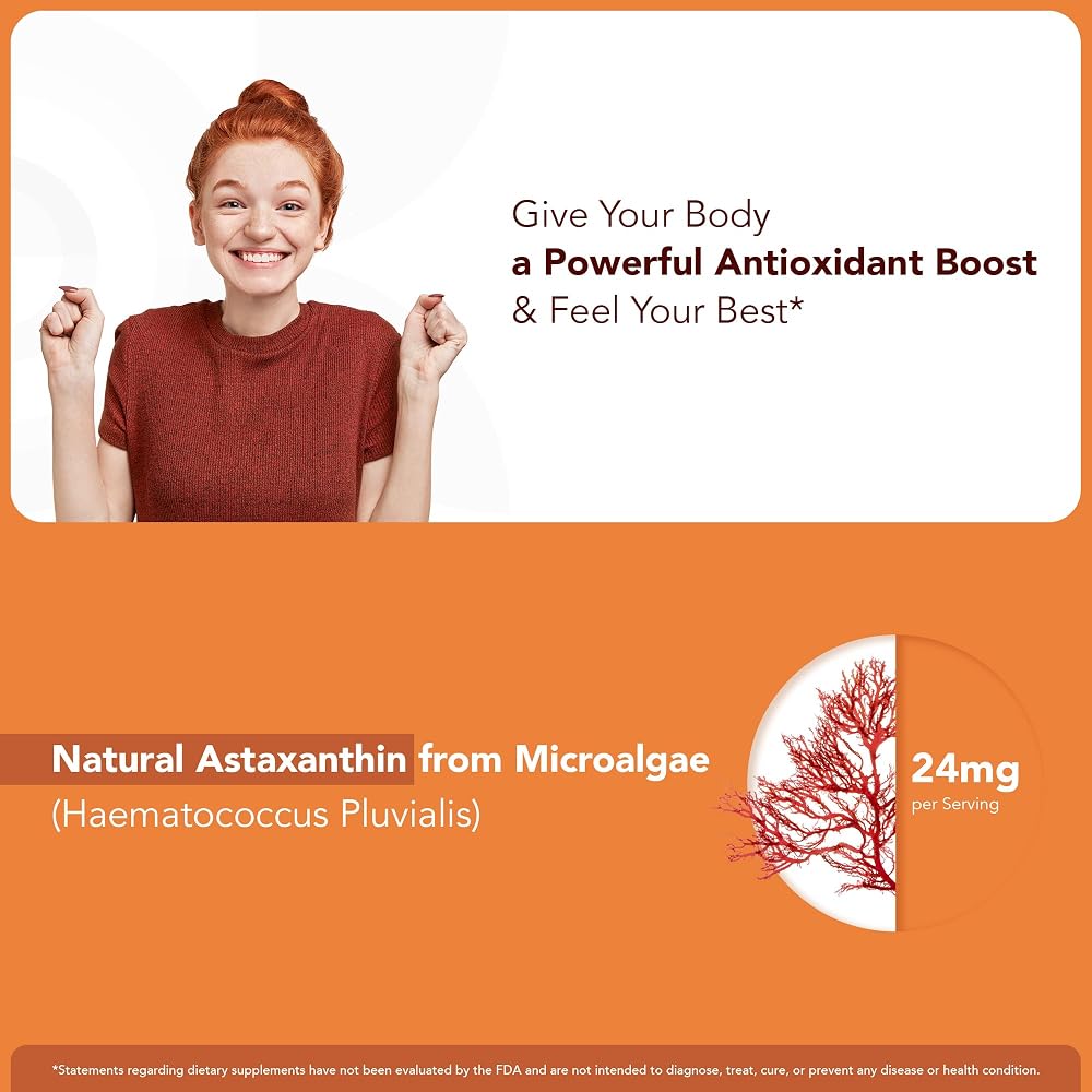 GOJOY NATURALS Astaxanthin 24mg Gummies Antioxidant - 60 Gummies - image 5