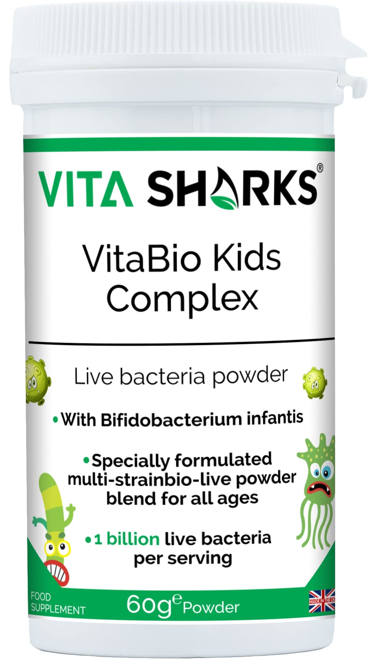 Vita Sharks VitaBio Kids Complex Probiotic Powder - 60g