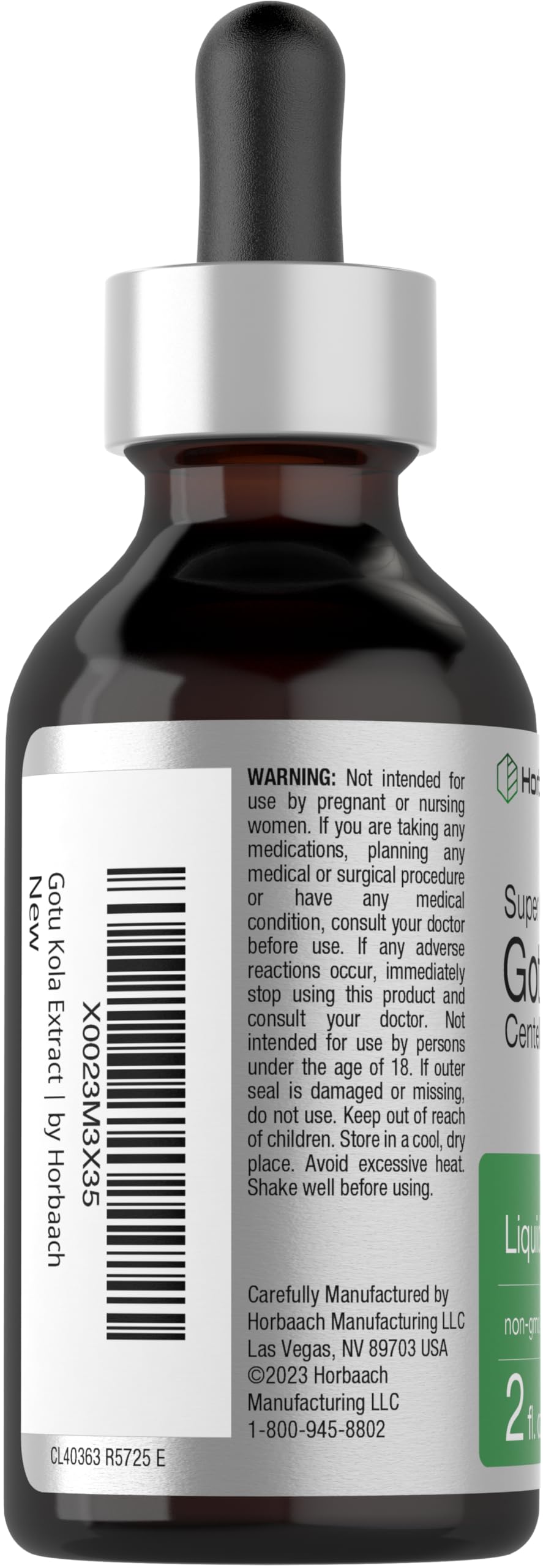 Horbäach Gotu Kola Extract Liquid - 2 fl oz - image 3