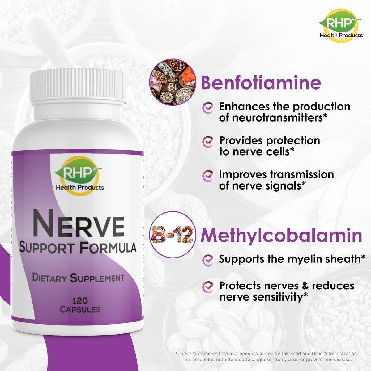 RHP Nerve Support Formula Advanced B Complex - 120 Capsules - image 3