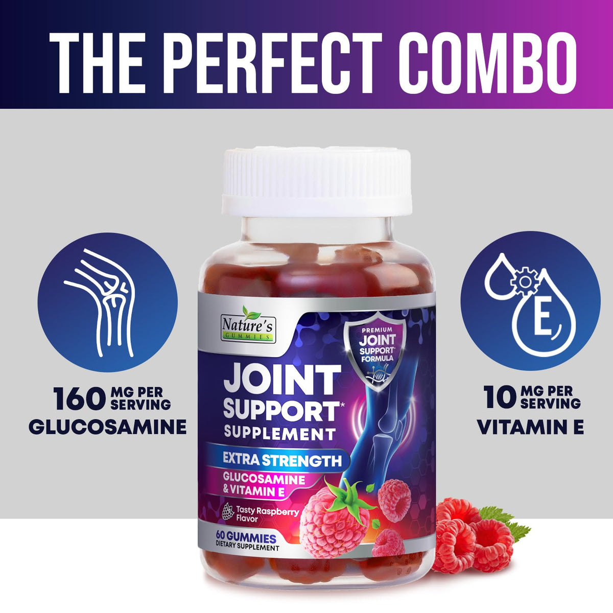 Nature's Gummies Joint Support Gummies - Extra Strength Glucosamine