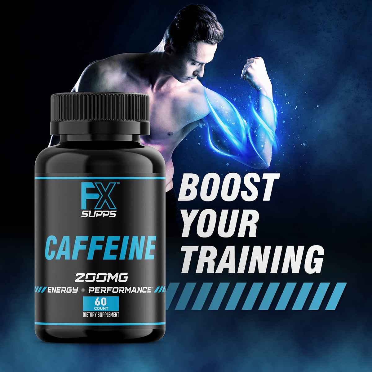 FXSUPPS Caffeine 200mg Energy Capsules - 120 Capsules - image 3