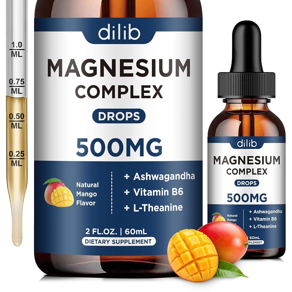dilib Magnesium Glycinate, Citrate, Malate Liquid Drops-Triple